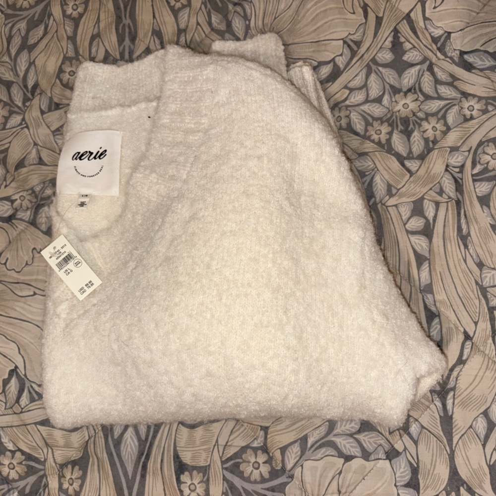 Aerie Teddy Boucle Sweater in color “Natural”